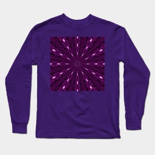 Pixel Patterns Amethyst Purple symmetric Long Sleeve T-Shirt